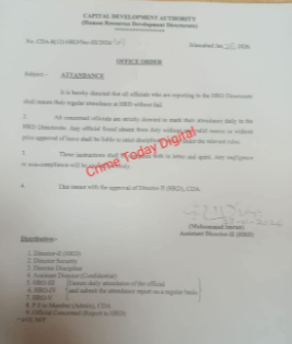 CDA Issues Warning to HRD-Reported Officers